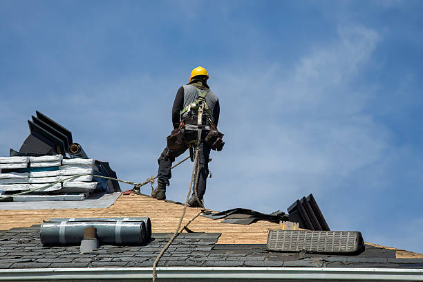 Professional Gutter Installation technician working in Santa Fe Springs, CA